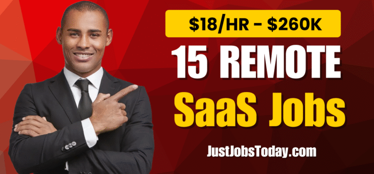 15 Remote Jobs in SaaS (Software as a Service)