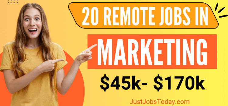 20 Remote Jobs in Marketing