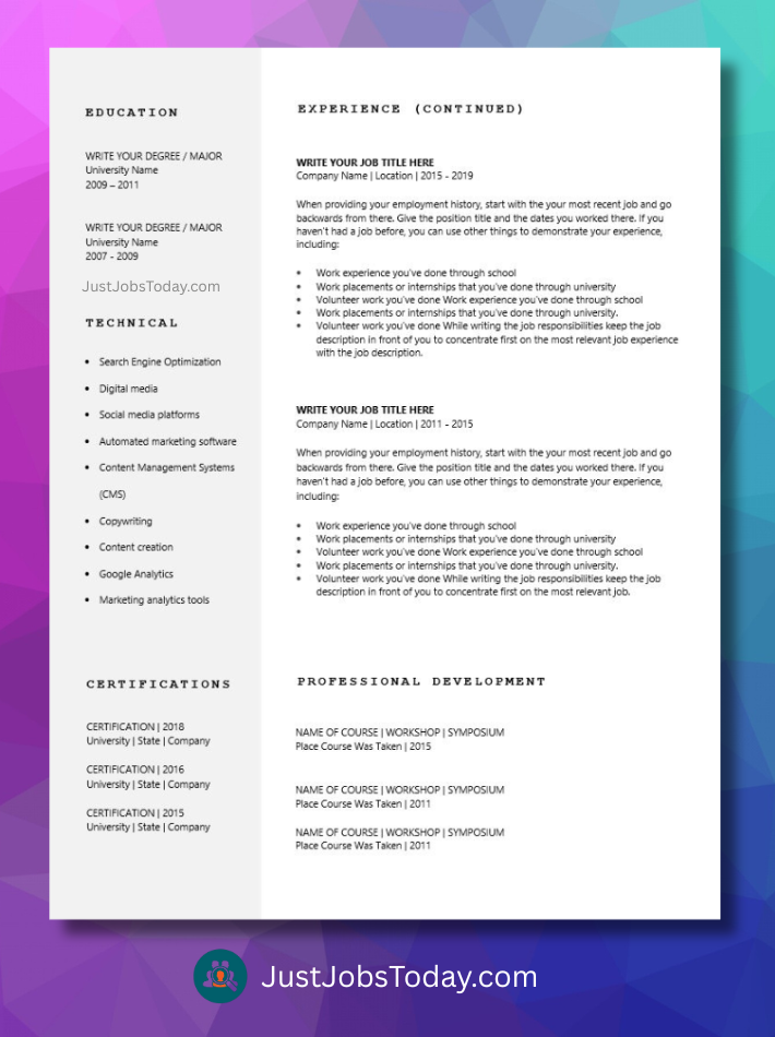 Curriculum vitae curriculum vitae resume examples