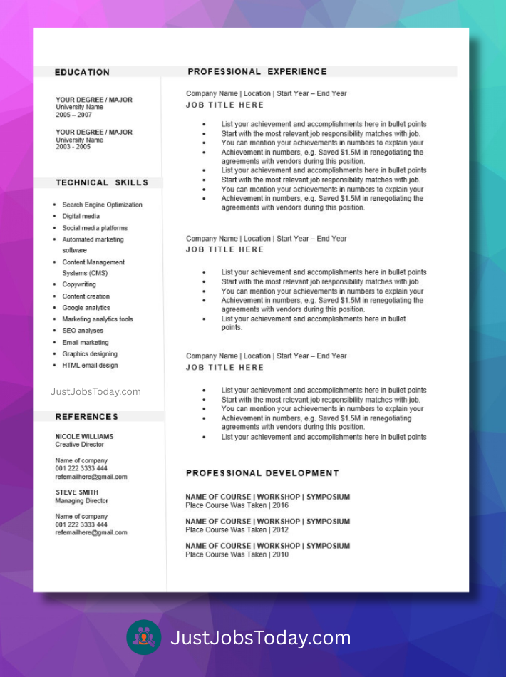 Curriculum vitae curriculum vitae resume examples