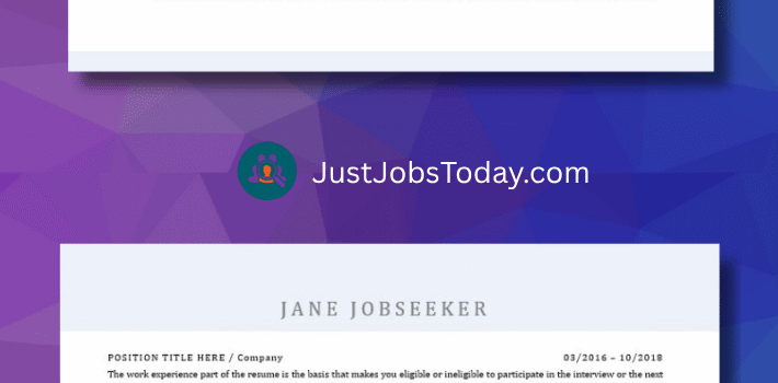 Resume Examples - America Resume Template 2 Pages