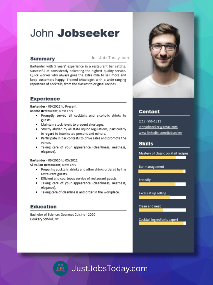 Resume Examples - Bahrain Resume Template