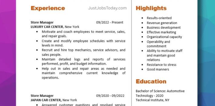 Resume Examples - Barbados Resume Template