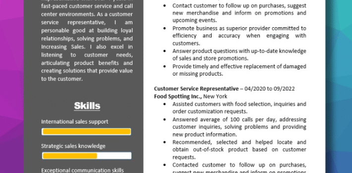 Resume Examples - Botswana Resume Template