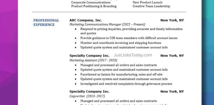 Resume Examples - CALI Resume Template