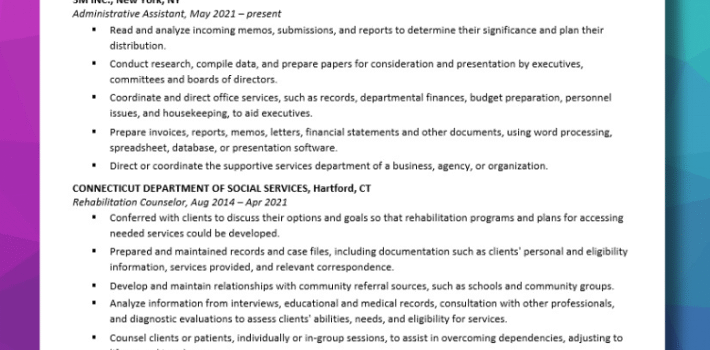Resume Examples - CONTENT Resume Template