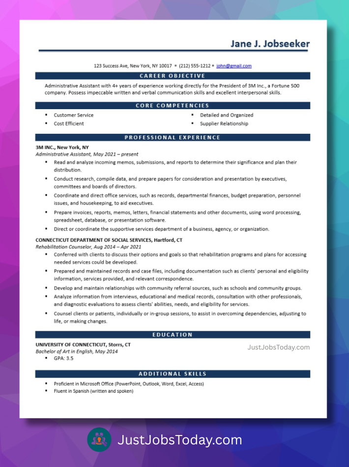 Resume Examples - CONTENT Resume Template