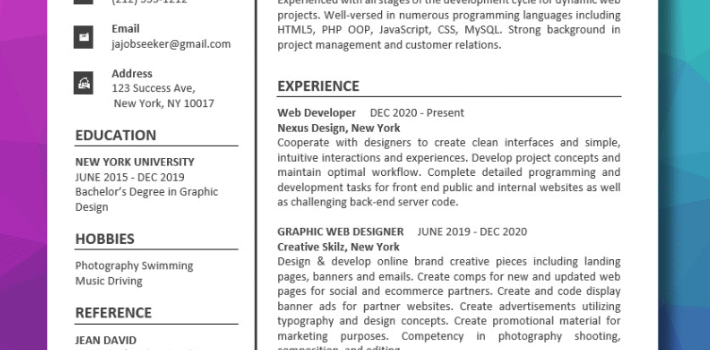 Resume Examples - Cyprus Resume Template