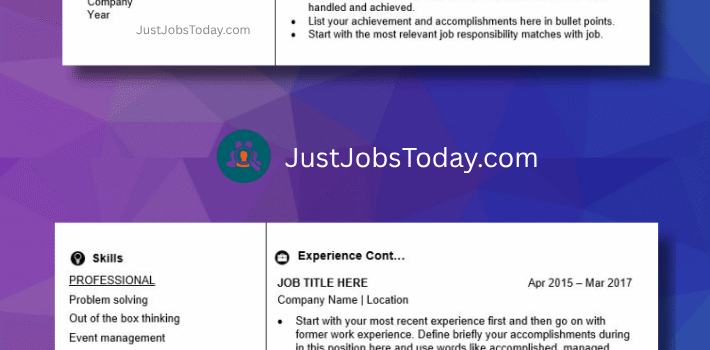 Resume Examples - Ecuador Resume Template 2 Pages