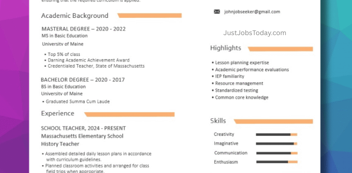 Resume Examples - France Resume Template