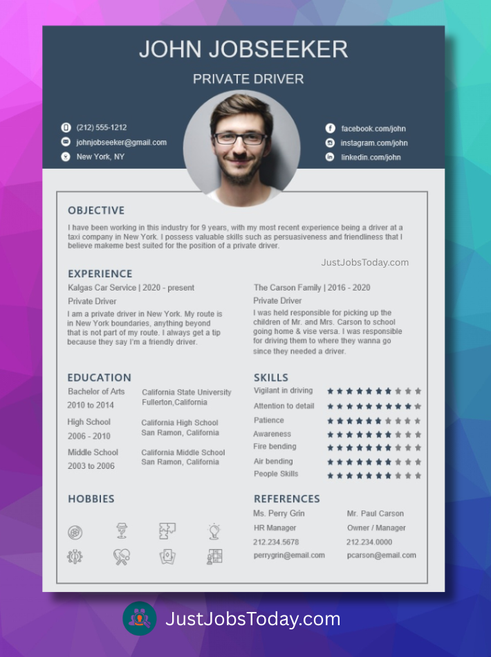 Resume Examples - Gambia Resume Template
