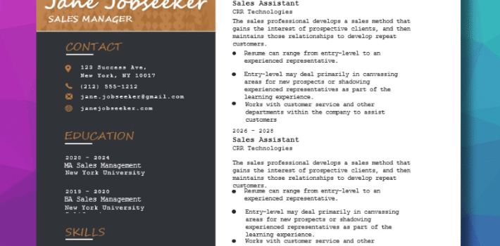 Resume Examples - Ghana Resume Template
