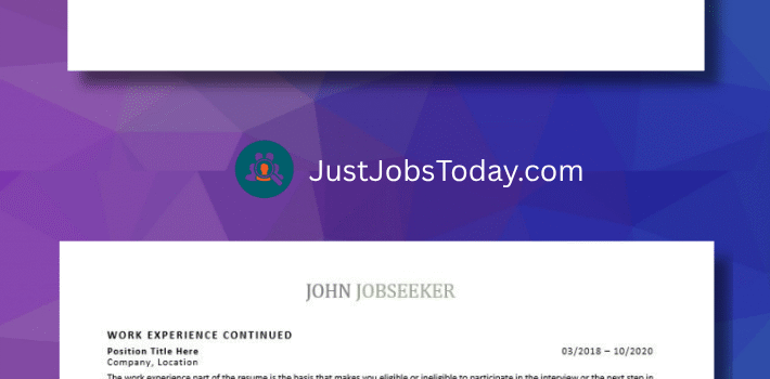 Resume Examples - Jamaica Resume Template 2 Pages