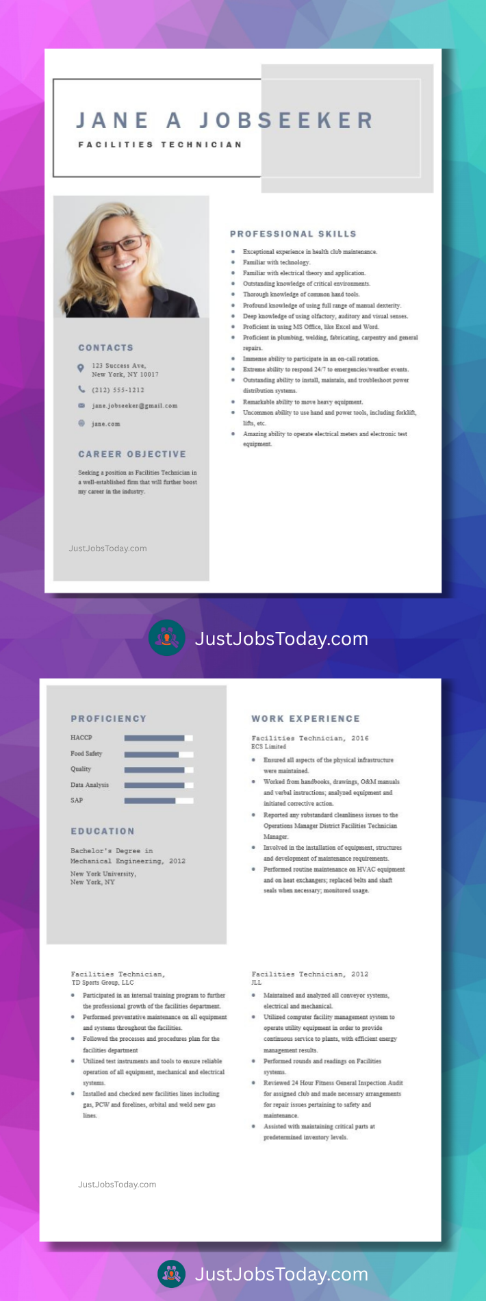 Resume Examples - Lebanon Resume Template 2 Pages