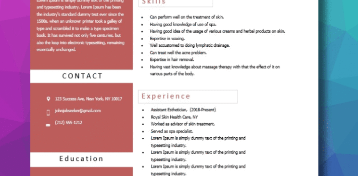 Resume Examples - Libya Resume Template