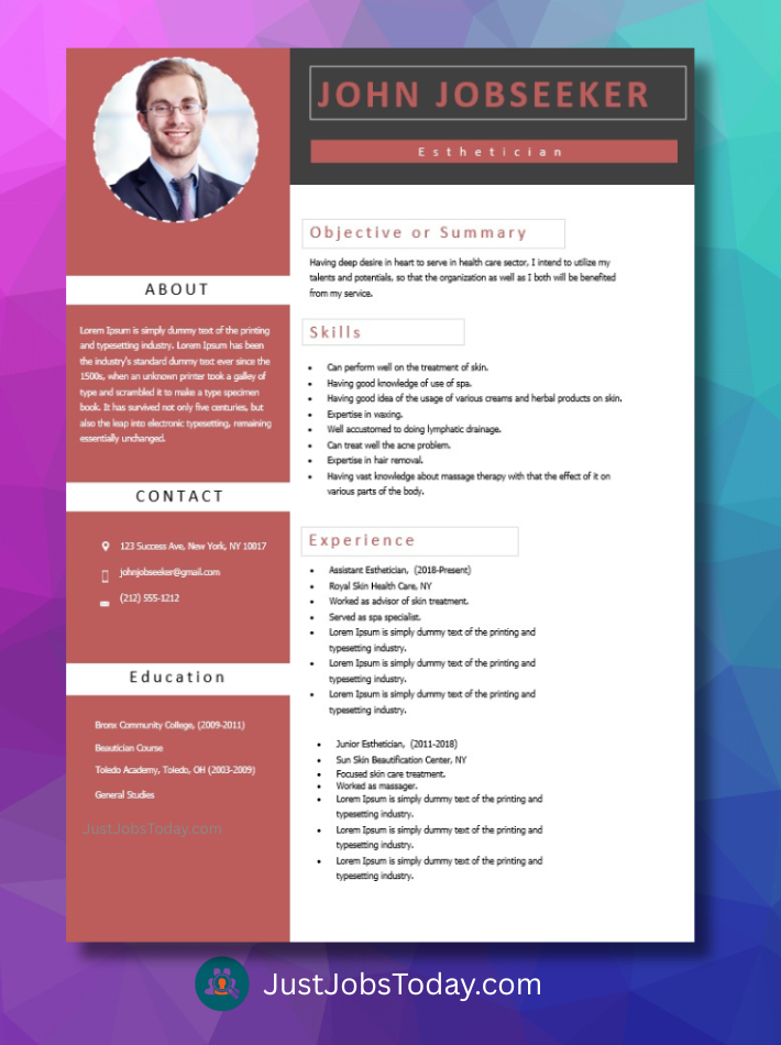 Resume Examples - Libya Resume Template