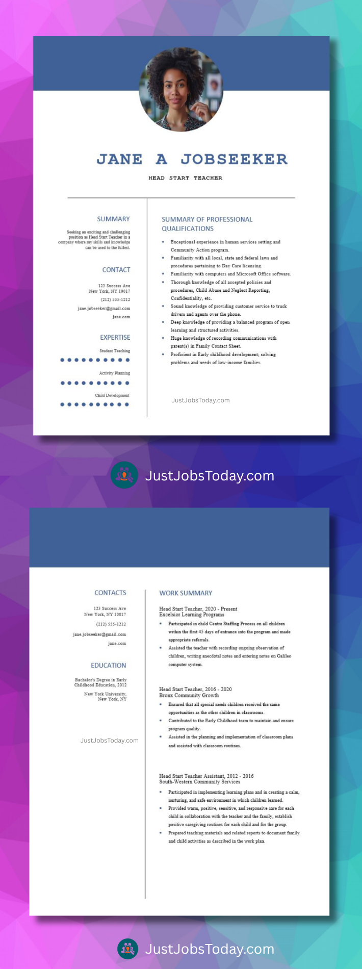 Resume Examples - Mauritius Resume Template 2 Pages