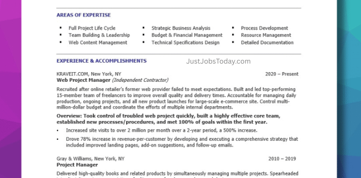 Resume Examples - NYC Resume Template