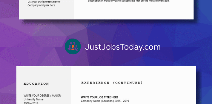 Resume Examples - Nauru Resume Template 2 Pages