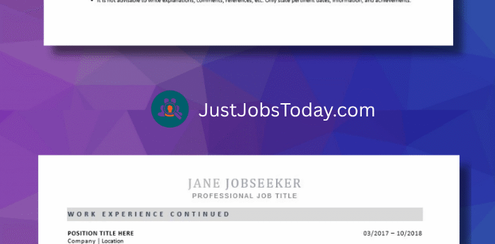 Resume Examples - Norway Resume Template 2 Pages