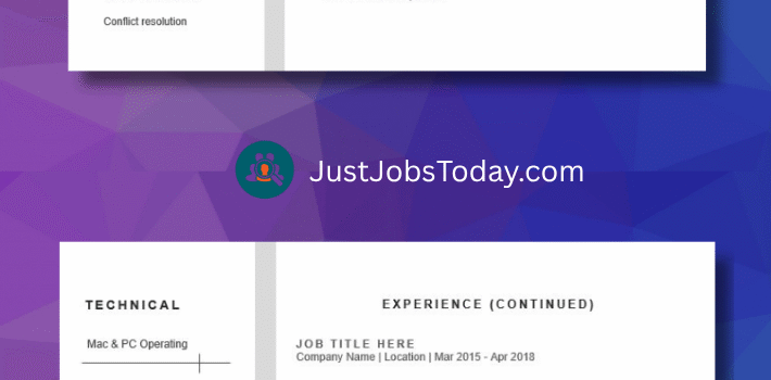 Resume Examples - Peru Resume Template 2 Pages