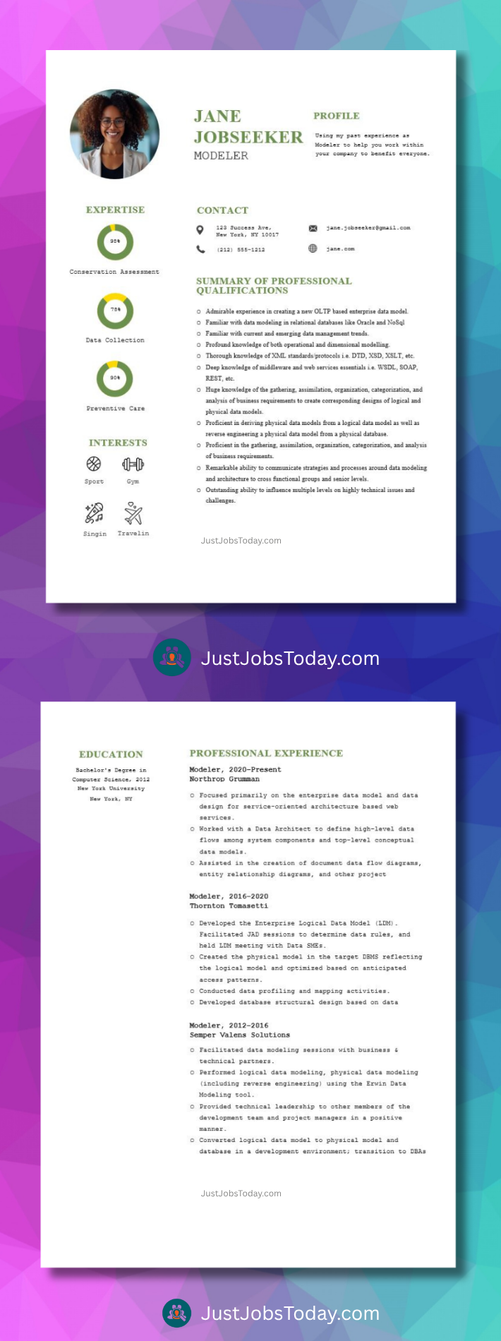 Resume Examples - Somalia Resume Template 2 Pages
