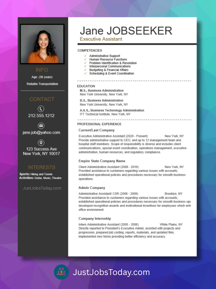Resume Examples - St. Lucia Resume Template