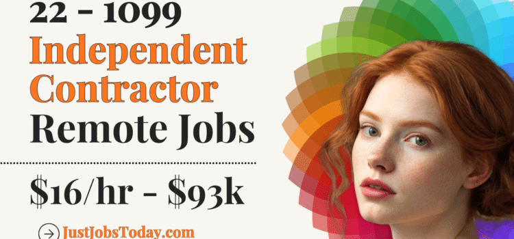 22 1099 Independent Contractor Remote Jobs