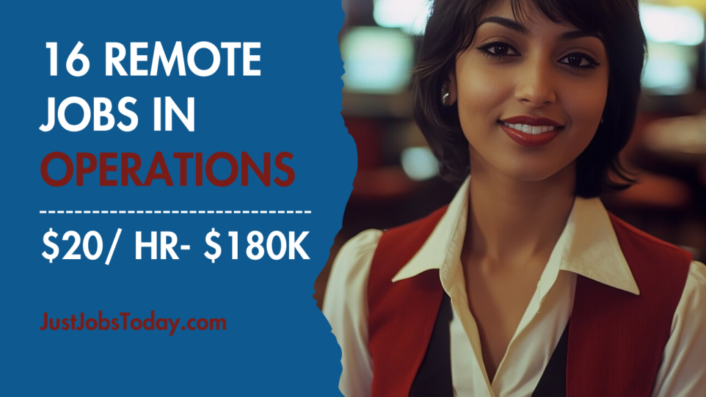 16 Remote Jobs in Operations