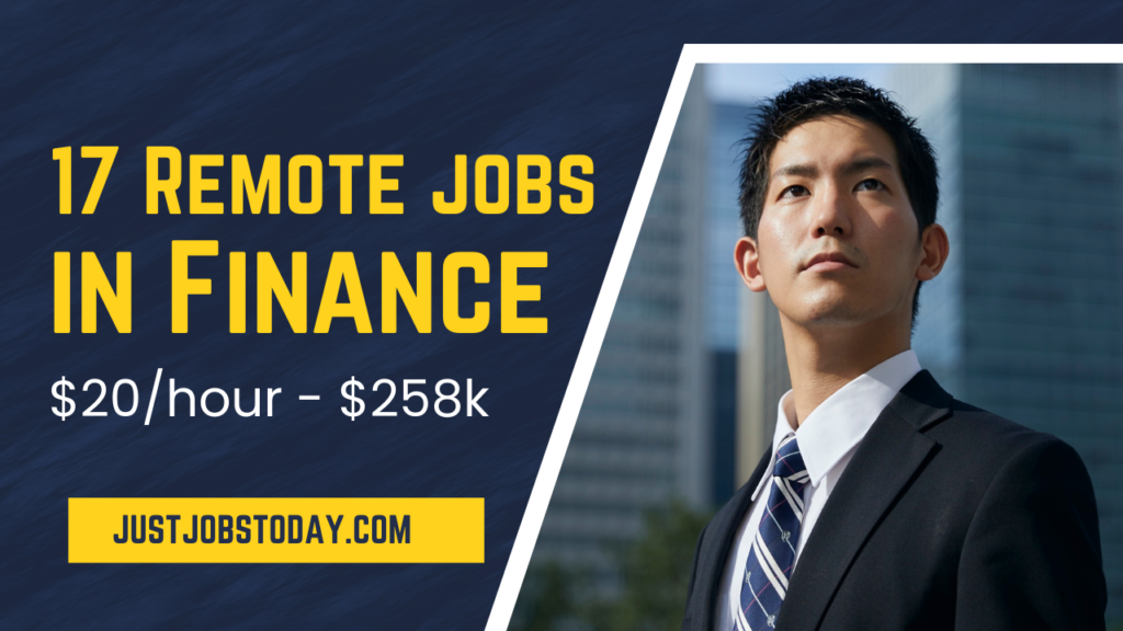 17 Remote Jobs in Finance