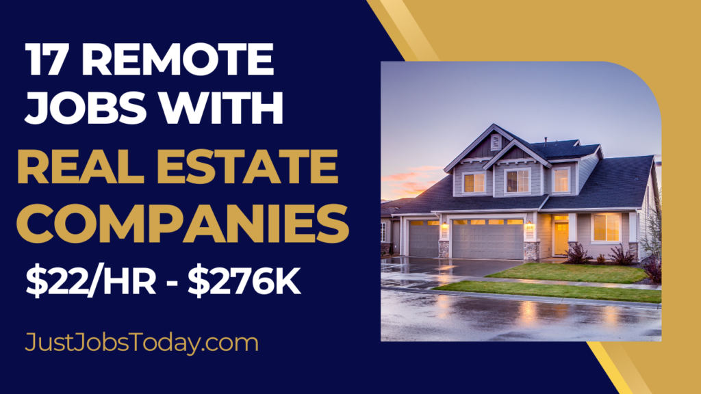 Remote Jobs with Real Estate Companies
